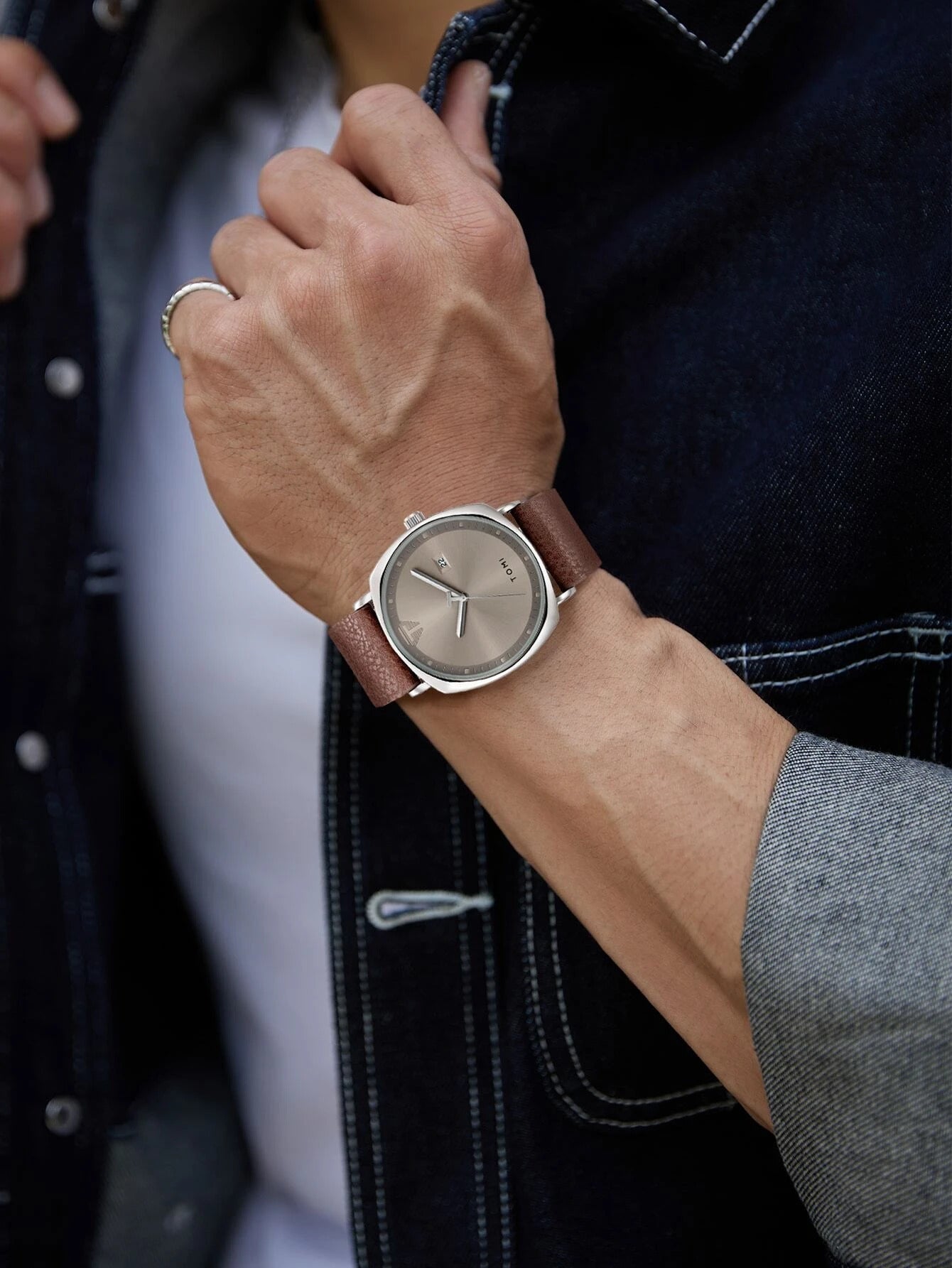 Luxury TOMl Classy AIpine Square Branded Watch
